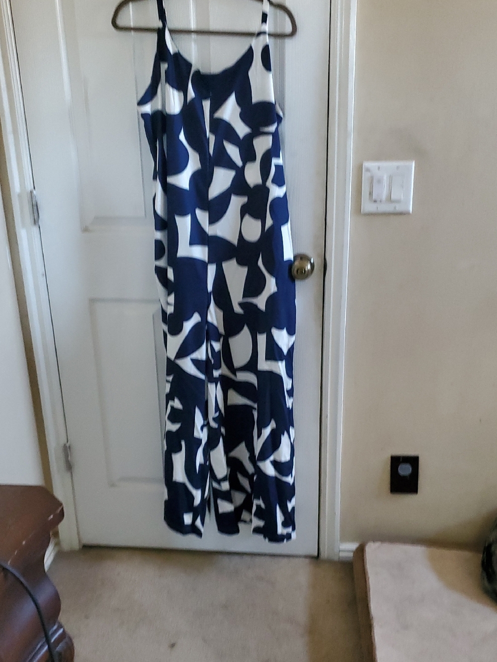 Blue And White Romper L